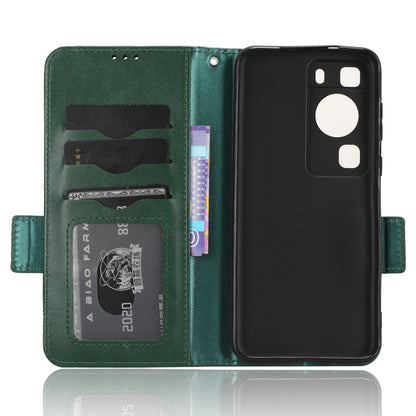 For Huawei P60 Pro / P60 Anti-Dust Phone Shell PU Leather Phone Case Imprinted Triangle Stand Wallet Cover