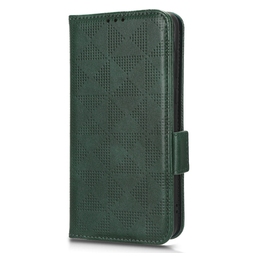 For Huawei P60 Pro / P60 Anti-Dust Phone Shell PU Leather Phone Case Imprinted Triangle Stand Wallet Cover