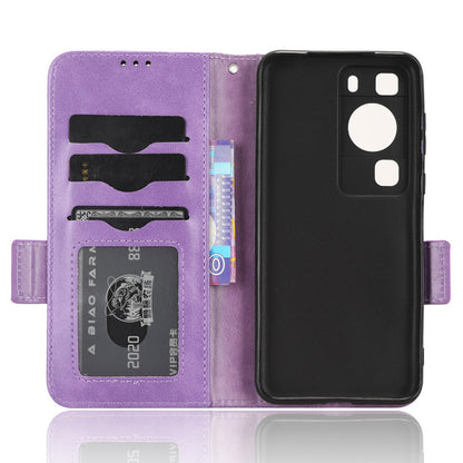 For Huawei P60 Pro / P60 Anti-Dust Phone Shell PU Leather Phone Case Imprinted Triangle Stand Wallet Cover