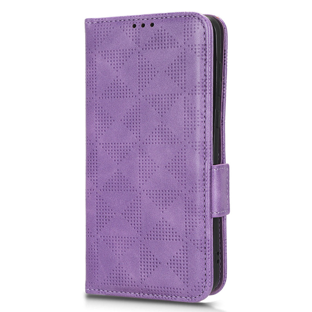 For Huawei P60 Pro / P60 Anti-Dust Phone Shell PU Leather Phone Case Imprinted Triangle Stand Wallet Cover