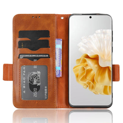 For Huawei P60 Pro / P60 Anti-Dust Phone Shell PU Leather Phone Case Imprinted Triangle Stand Wallet Cover