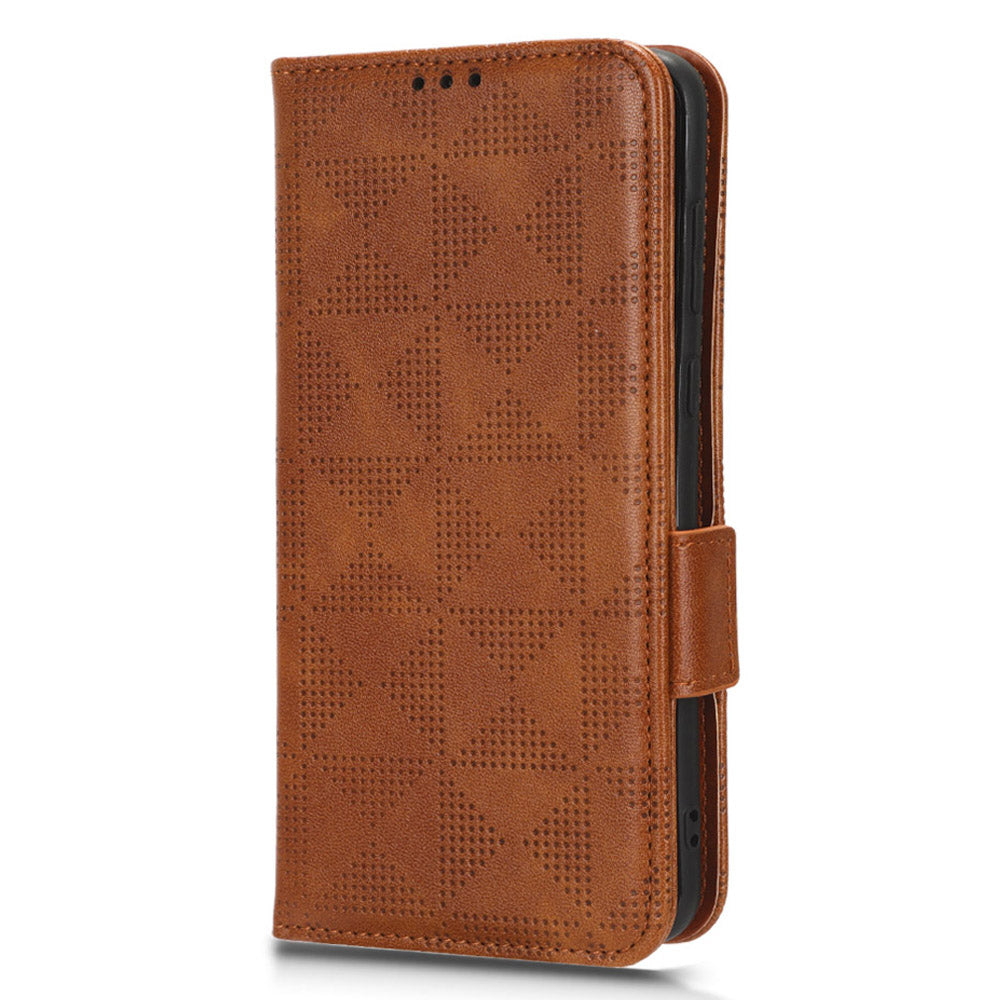 For Huawei P60 Pro / P60 Anti-Dust Phone Shell PU Leather Phone Case Imprinted Triangle Stand Wallet Cover