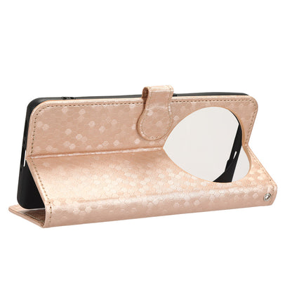 Dot Pattern Imprinted Leather Cover for Oppo Find X6 Wallet Phone Case Anti-Drop Shockproof Stand Phone Shell