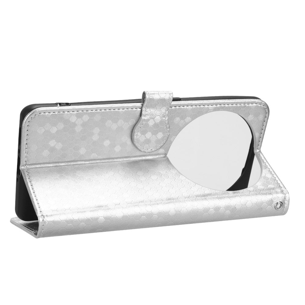 Dot Pattern Imprinted Leather Cover for Oppo Find X6 Wallet Phone Case Anti-Drop Shockproof Stand Phone Shell