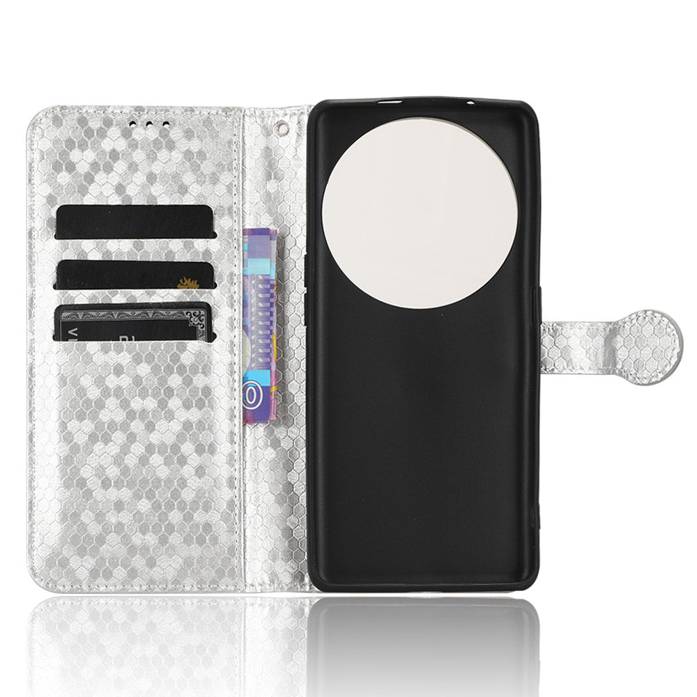 Dot Pattern Imprinted Leather Cover for Oppo Find X6 Wallet Phone Case Anti-Drop Shockproof Stand Phone Shell