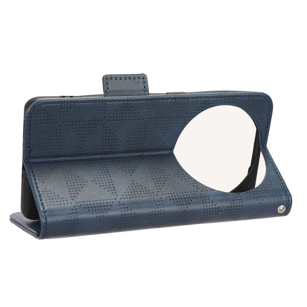 Shockproof PU Leather Phone Case for Oppo Find X6 , Imprinted Triangle Stand Wallet Cover