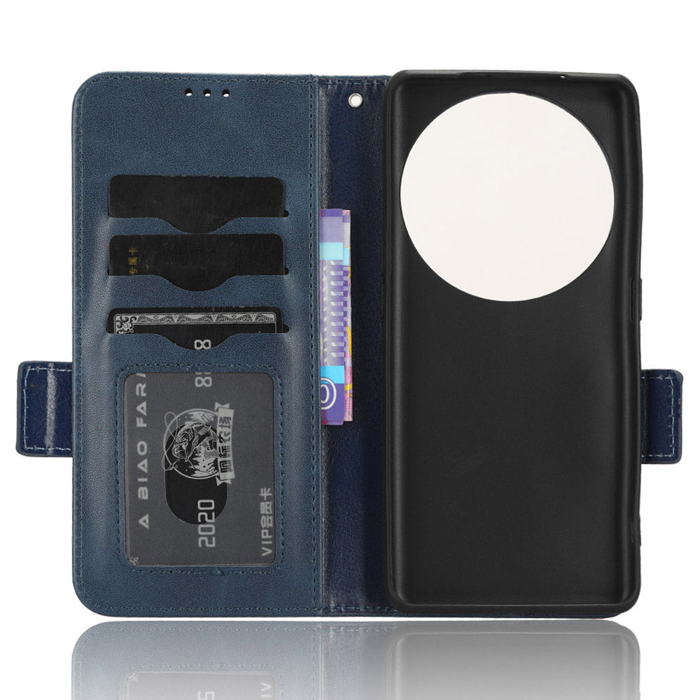 Shockproof PU Leather Phone Case for Oppo Find X6 , Imprinted Triangle Stand Wallet Cover