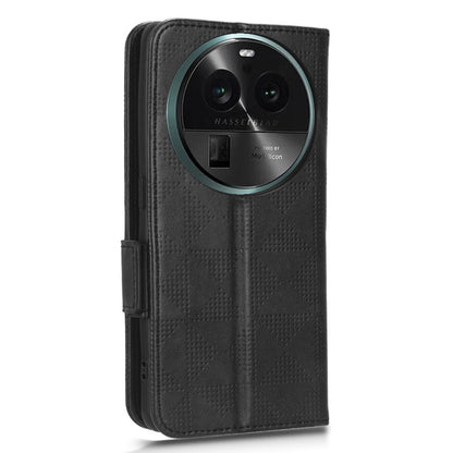 Shockproof PU Leather Phone Case for Oppo Find X6 , Imprinted Triangle Stand Wallet Cover