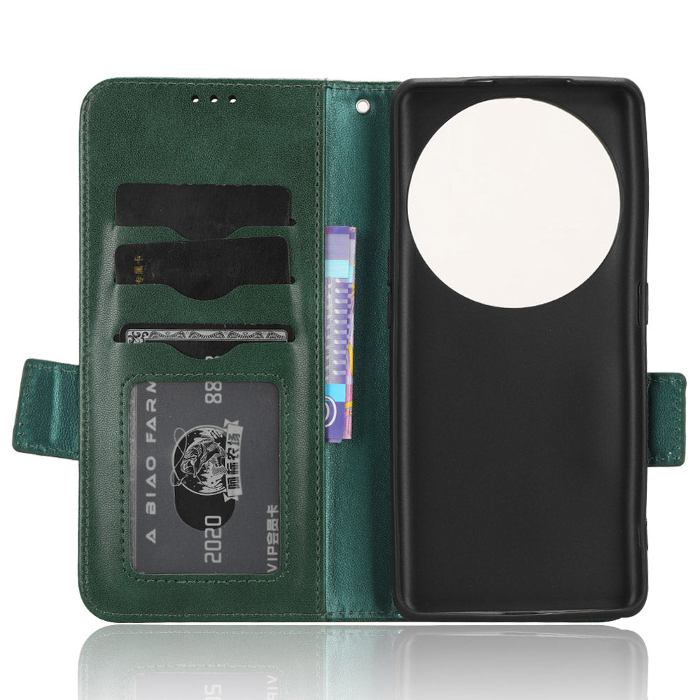 Shockproof PU Leather Phone Case for Oppo Find X6 , Imprinted Triangle Stand Wallet Cover