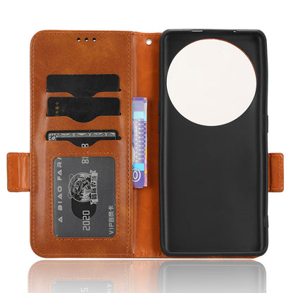 Shockproof PU Leather Phone Case for Oppo Find X6 , Imprinted Triangle Stand Wallet Cover