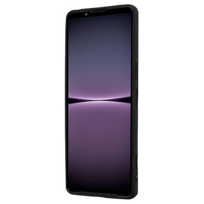 Soft TPU Back Cover for Sony Xperia 1 IV 5G Matte Anti-fall Phone Case with Ring Kickstand