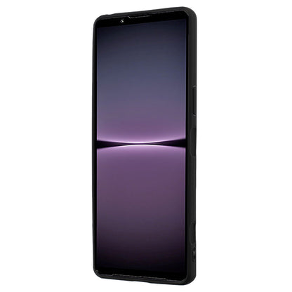 Soft TPU Back Cover for Sony Xperia 1 IV 5G Matte Anti-fall Phone Case with Ring Kickstand