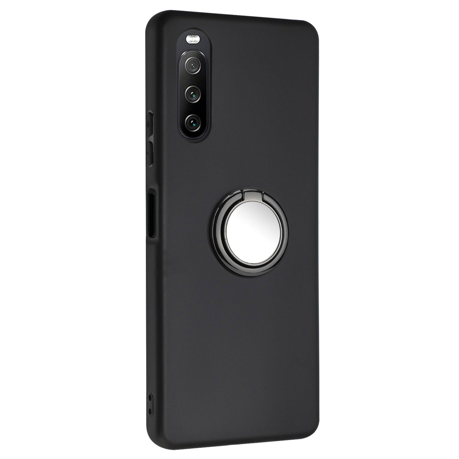 Soft TPU Back Cover for Sony Xperia 5 IV 5G Scratch Resistant Matte Phone Case with Ring Kickstand