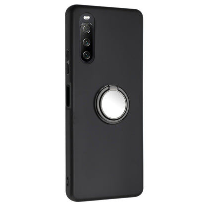 Soft TPU Back Cover for Sony Xperia 5 IV 5G Scratch Resistant Matte Phone Case with Ring Kickstand