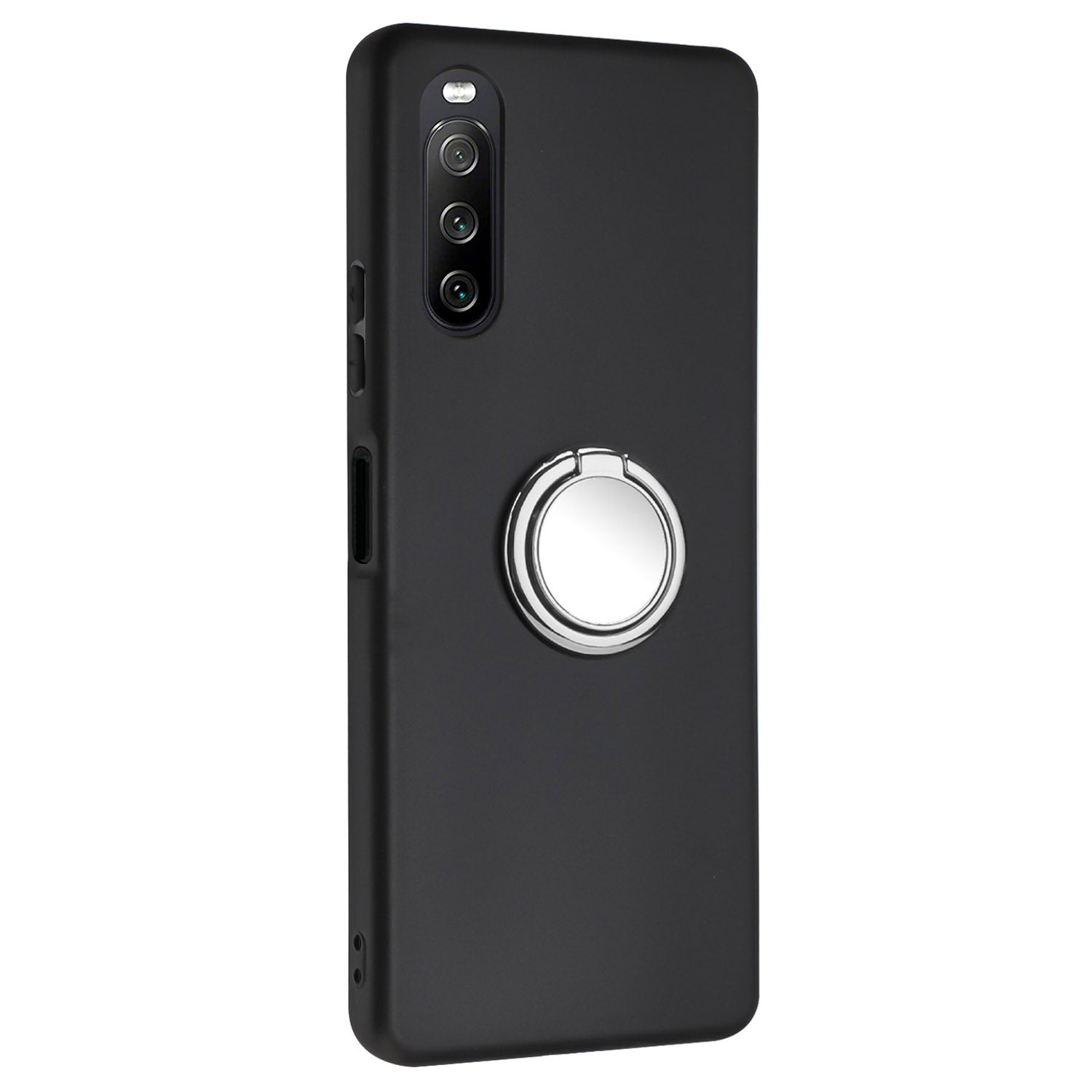 Soft TPU Back Cover for Sony Xperia 5 IV 5G Scratch Resistant Matte Phone Case with Ring Kickstand