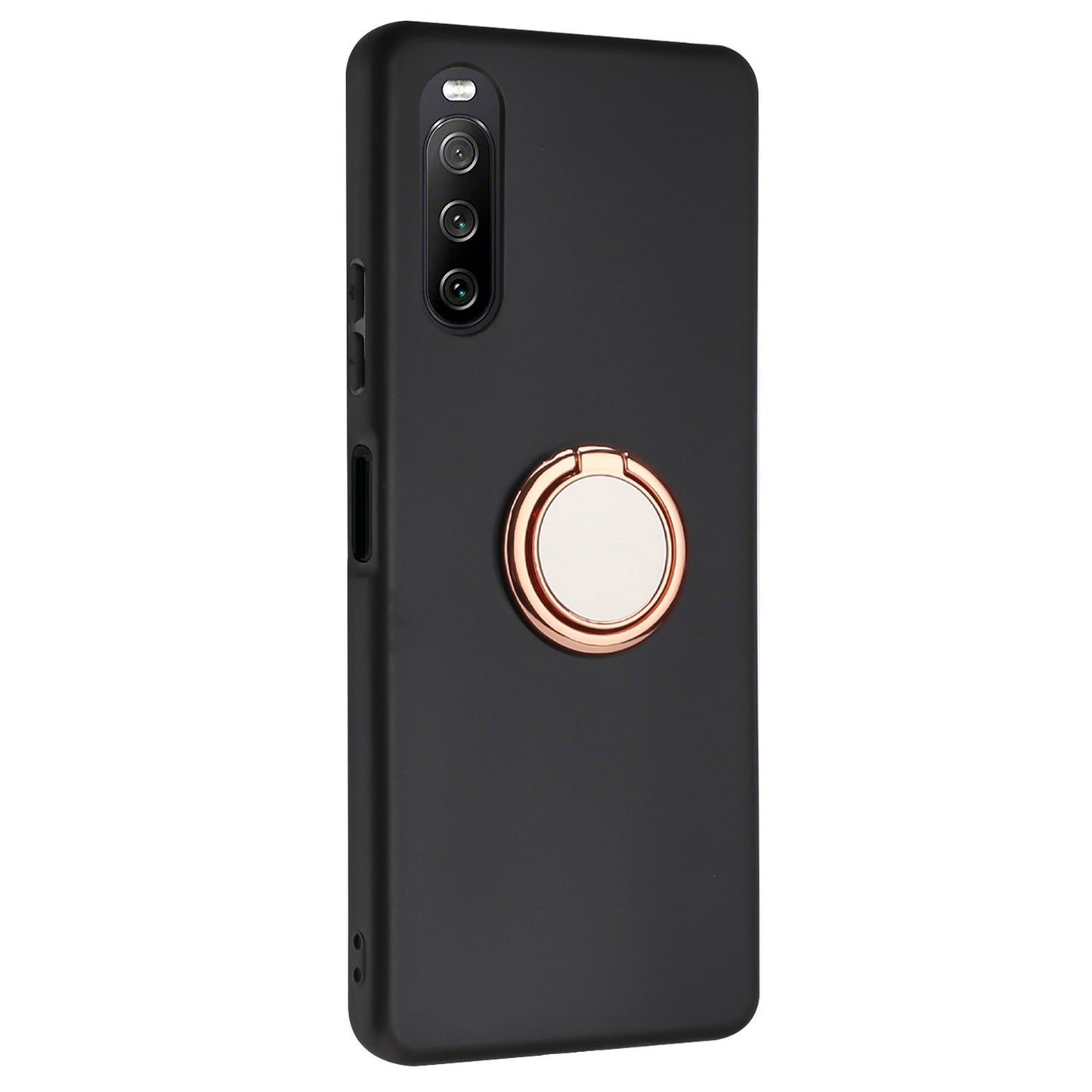 Soft TPU Back Cover for Sony Xperia 5 IV 5G Scratch Resistant Matte Phone Case with Ring Kickstand