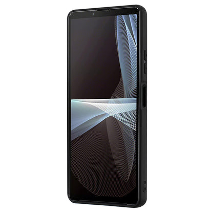 Matte Phone Case for Sony Xperia 10 IV 5G TPU Back Protective Cover with Rotary Ring Kickstand