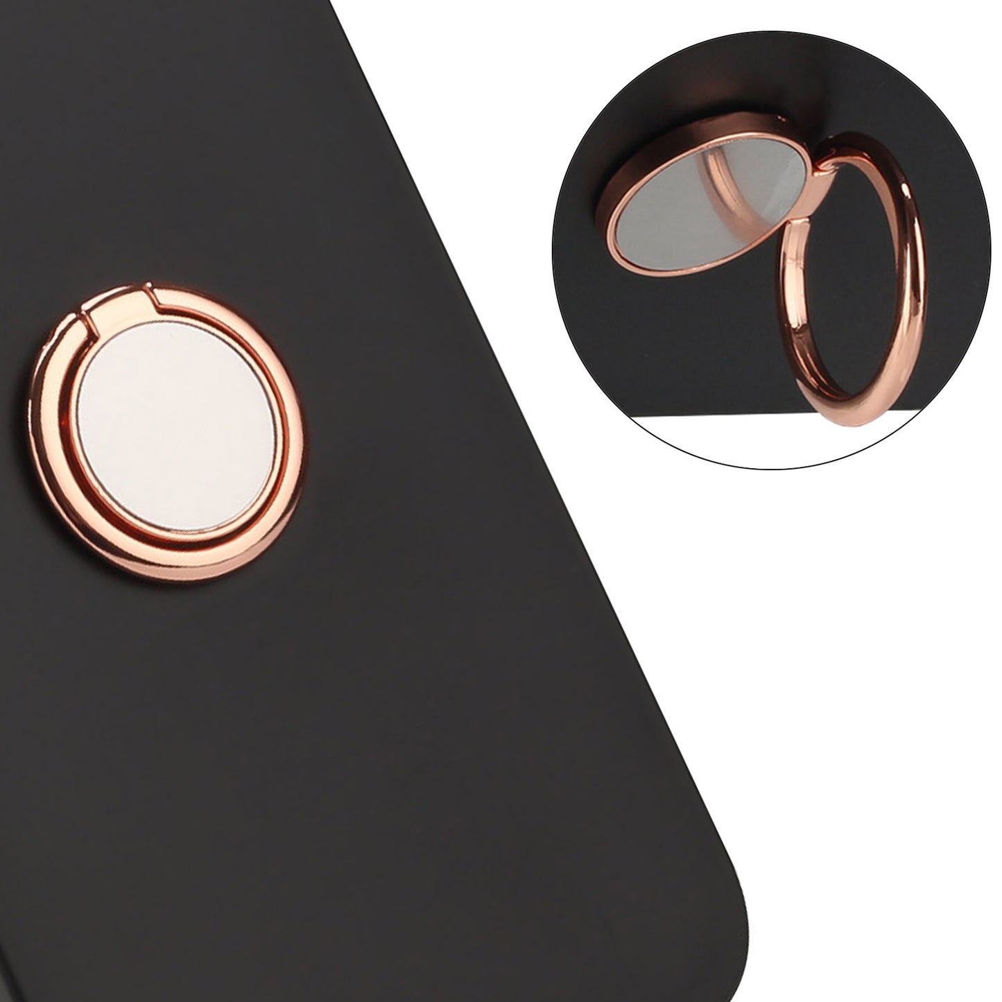 Phone Case for Xiaomi Redmi 11A 4G / 12C 4G TPU Matte Cover with Rotary Ring Kickstand