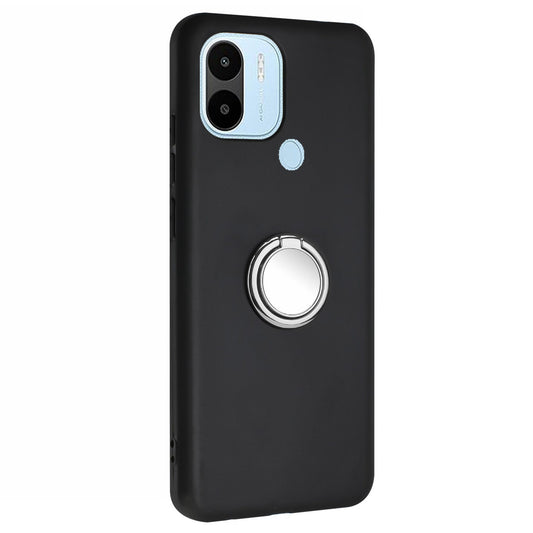 Matte Phone Case for Xiaomi Redmi A1+ 4G / A2+ 4G / Poco C50 4G TPU Cover with Rotary Ring Kickstand
