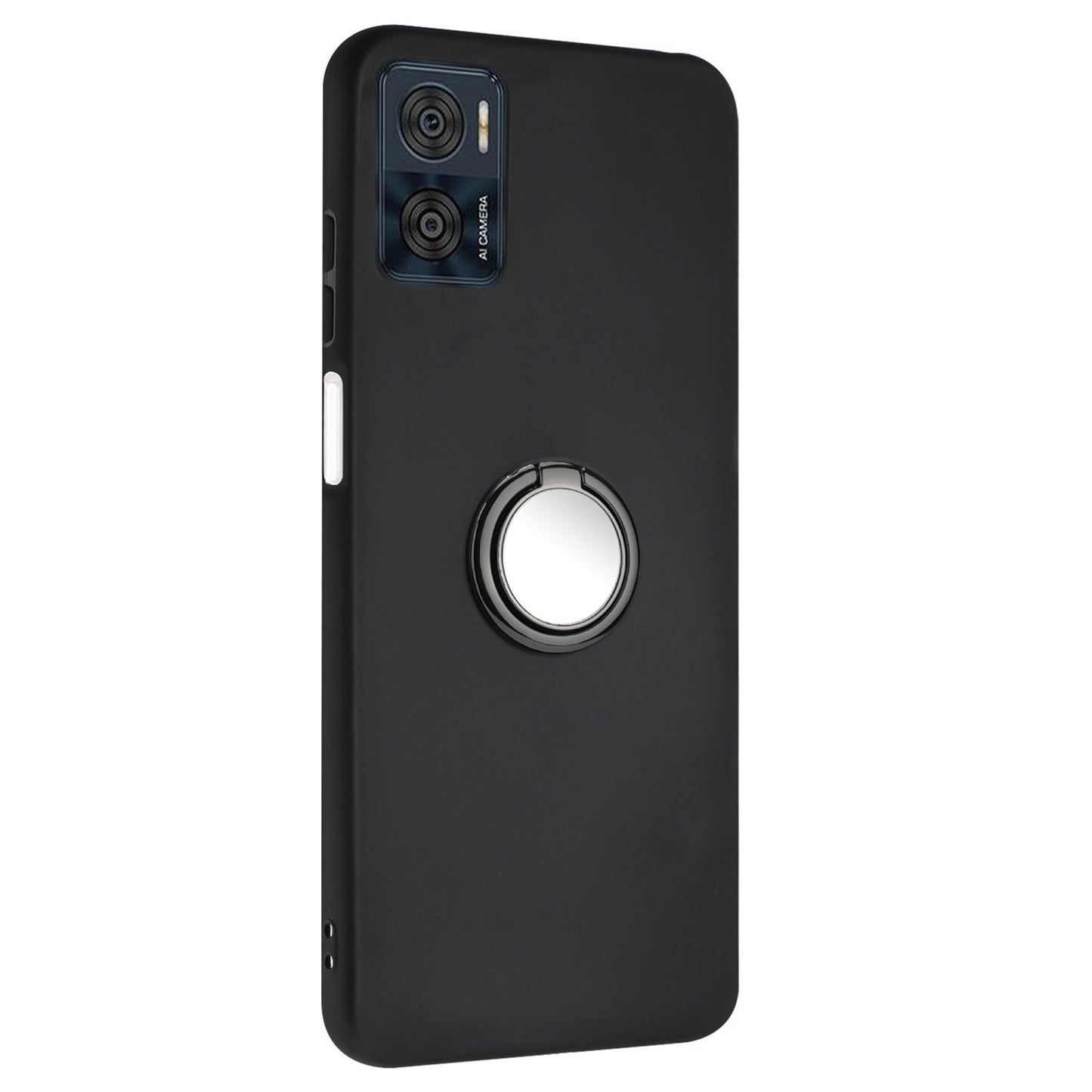 Ring Kickstand Matte Cover for Motorola Moto E22 4G / E22i 4G TPU Phone Case Support Car Magnet Mount