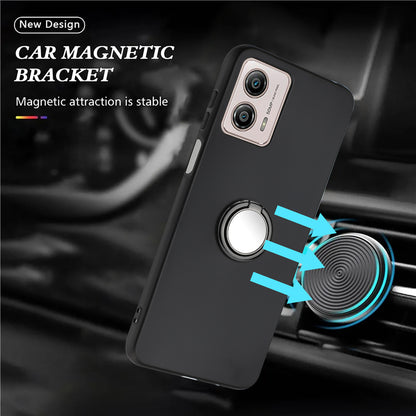 TPU Cover for Motorola Moto G53 5G / G23 4G / G13 4G Matte Phone Protector Case with Ring Kickstand