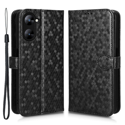 For Realme V30 5G / V30t Wallet Phone Case Dot Pattern Imprinted PU Leather Cover with Stand