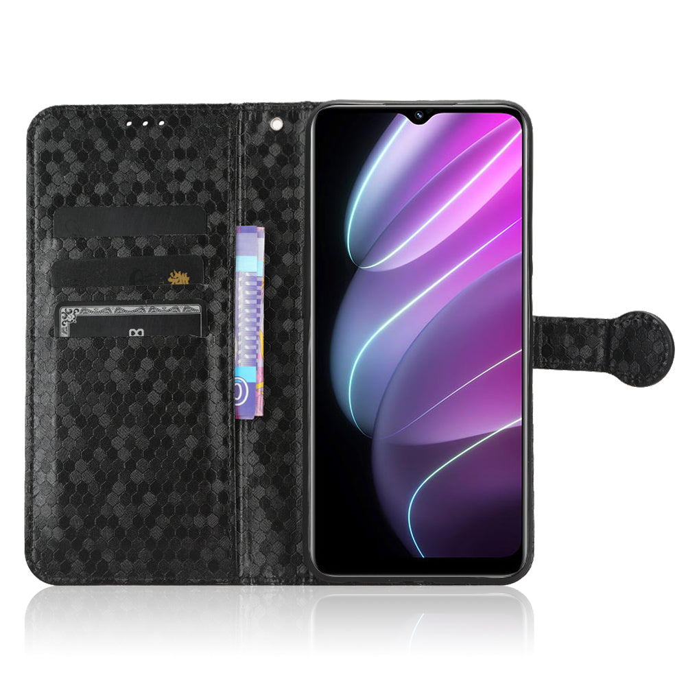 For Realme V30 5G / V30t Wallet Phone Case Dot Pattern Imprinted PU Leather Cover with Stand