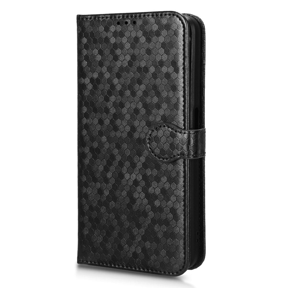 For Realme V30 5G / V30t Wallet Phone Case Dot Pattern Imprinted PU Leather Cover with Stand