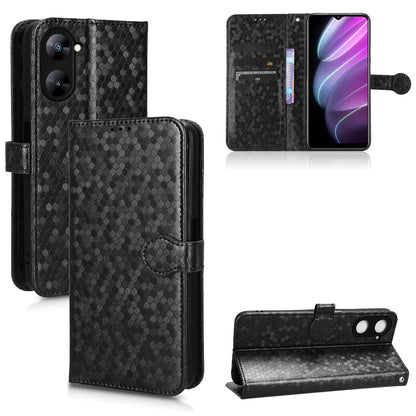 For Realme V30 5G / V30t Wallet Phone Case Dot Pattern Imprinted PU Leather Cover with Stand