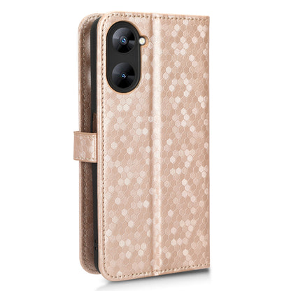 For Realme V30 5G / V30t Wallet Phone Case Dot Pattern Imprinted PU Leather Cover with Stand