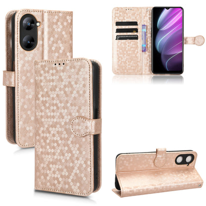For Realme V30 5G / V30t Wallet Phone Case Dot Pattern Imprinted PU Leather Cover with Stand