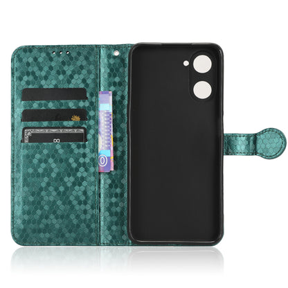 For Realme V30 5G / V30t Wallet Phone Case Dot Pattern Imprinted PU Leather Cover with Stand