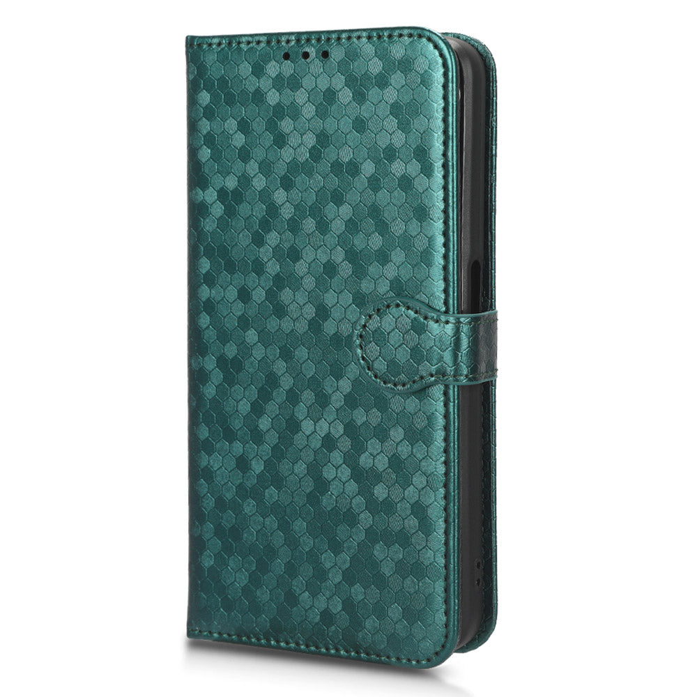 For Realme V30 5G / V30t Wallet Phone Case Dot Pattern Imprinted PU Leather Cover with Stand