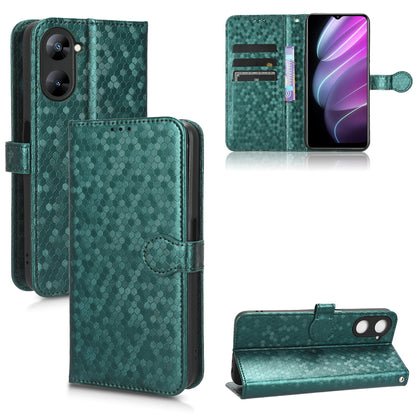 For Realme V30 5G / V30t Wallet Phone Case Dot Pattern Imprinted PU Leather Cover with Stand