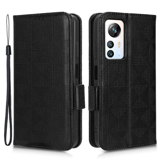 For Blackview A85 Imprinted Triangle Stand Wallet Phone Case TPU+PU Leather Phone Cover