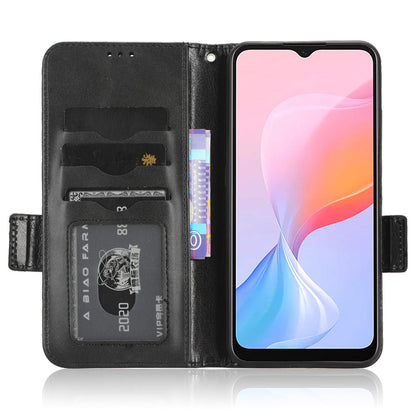 For Blackview A85 Imprinted Triangle Stand Wallet Phone Case TPU+PU Leather Phone Cover