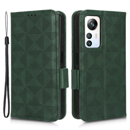 For Blackview A85 Imprinted Triangle Stand Wallet Phone Case TPU+PU Leather Phone Cover