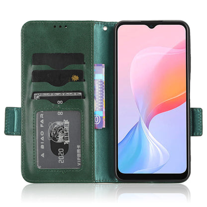 For Blackview A85 Imprinted Triangle Stand Wallet Phone Case TPU+PU Leather Phone Cover