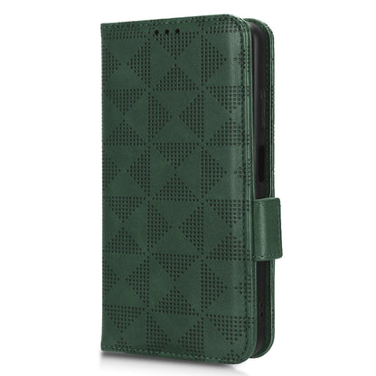 For Blackview A85 Imprinted Triangle Stand Wallet Phone Case TPU+PU Leather Phone Cover