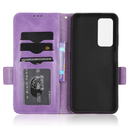 For Blackview A85 Imprinted Triangle Stand Wallet Phone Case TPU+PU Leather Phone Cover