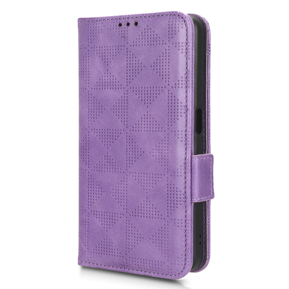 For Realme V30t / V30 5G Shockproof PU Leather Phone Case Imprinted Triangle Stand Wallet Cover