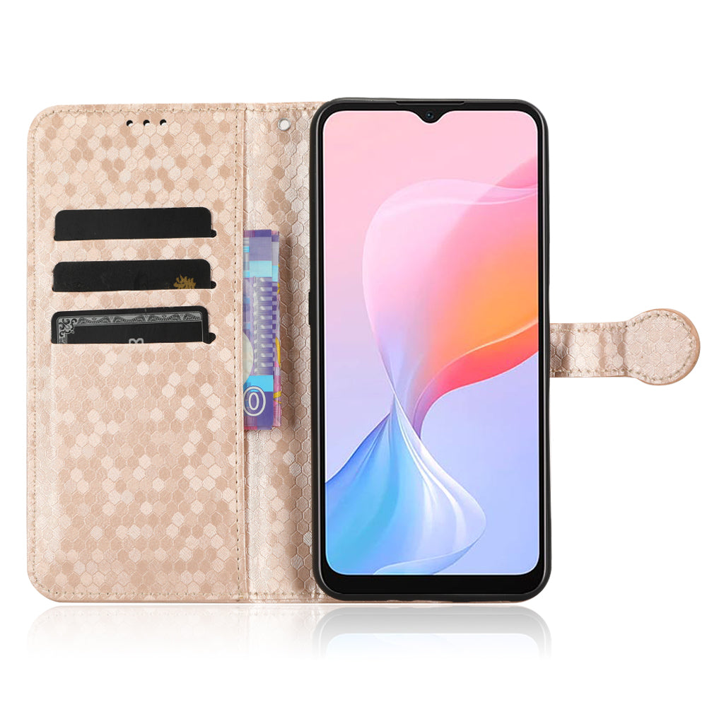 Phone Case for Blackview A85 Wallet Phone Case Dot Pattern Imprinted Leather Cover Shockproof Stand Phone Shell