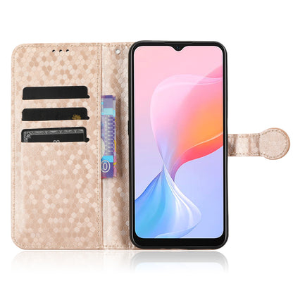 Phone Case for Blackview A85 Wallet Phone Case Dot Pattern Imprinted Leather Cover Shockproof Stand Phone Shell