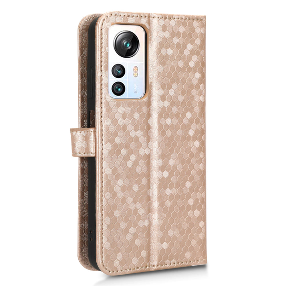 Phone Case for Blackview A85 Wallet Phone Case Dot Pattern Imprinted Leather Cover Shockproof Stand Phone Shell