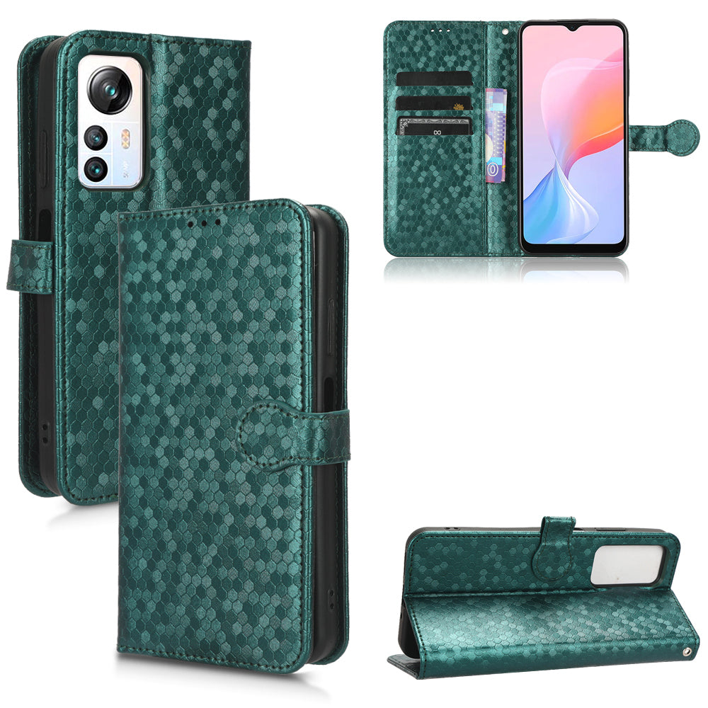 Phone Case for Blackview A85 Wallet Phone Case Dot Pattern Imprinted Leather Cover Shockproof Stand Phone Shell
