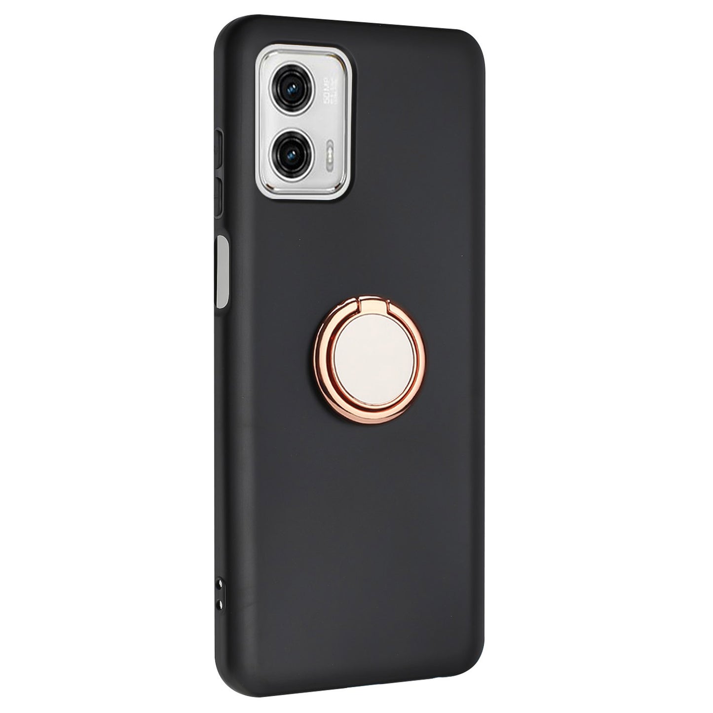 For Motorola Moto G73 5G Matte Texture TPU Phone Case Ring Kickstand Cover Support Car Magnet Mount