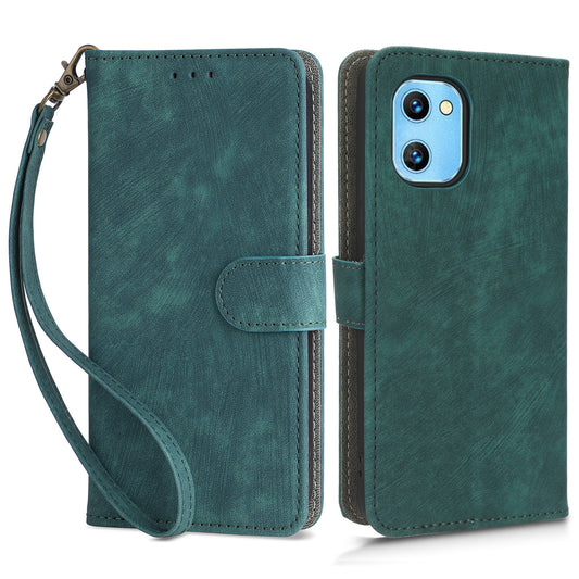For Umidigi G1 / G1 Max Phone Stand Case PU Leather RFID Blocking Wallet Protective Cover with Strap