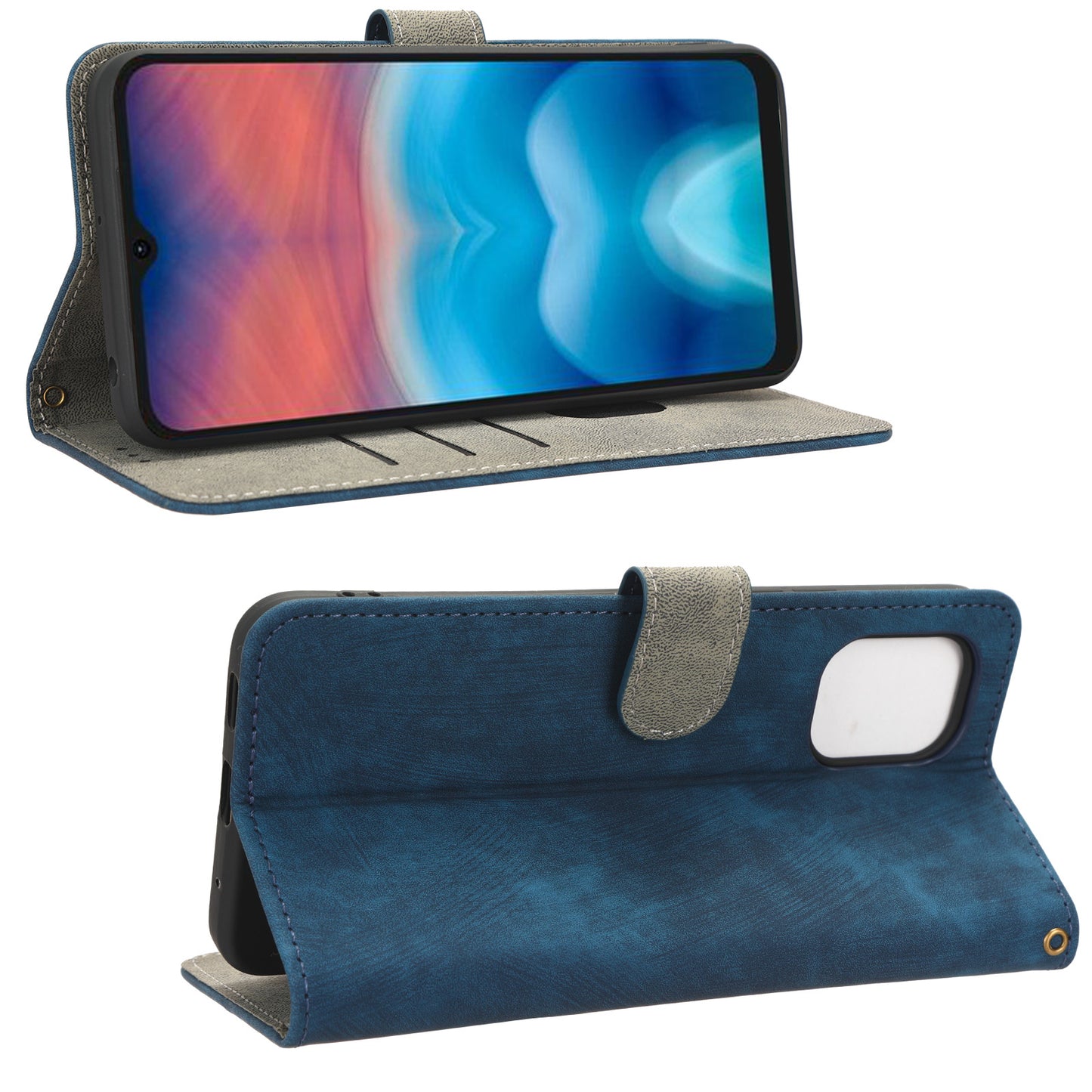 For Umidigi G1 / G1 Max Phone Stand Case PU Leather RFID Blocking Wallet Protective Cover with Strap