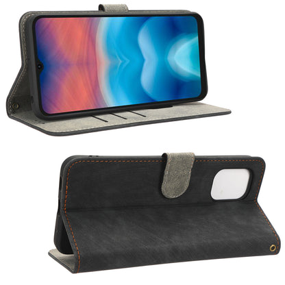 For Umidigi G1 / G1 Max Phone Stand Case PU Leather RFID Blocking Wallet Protective Cover with Strap