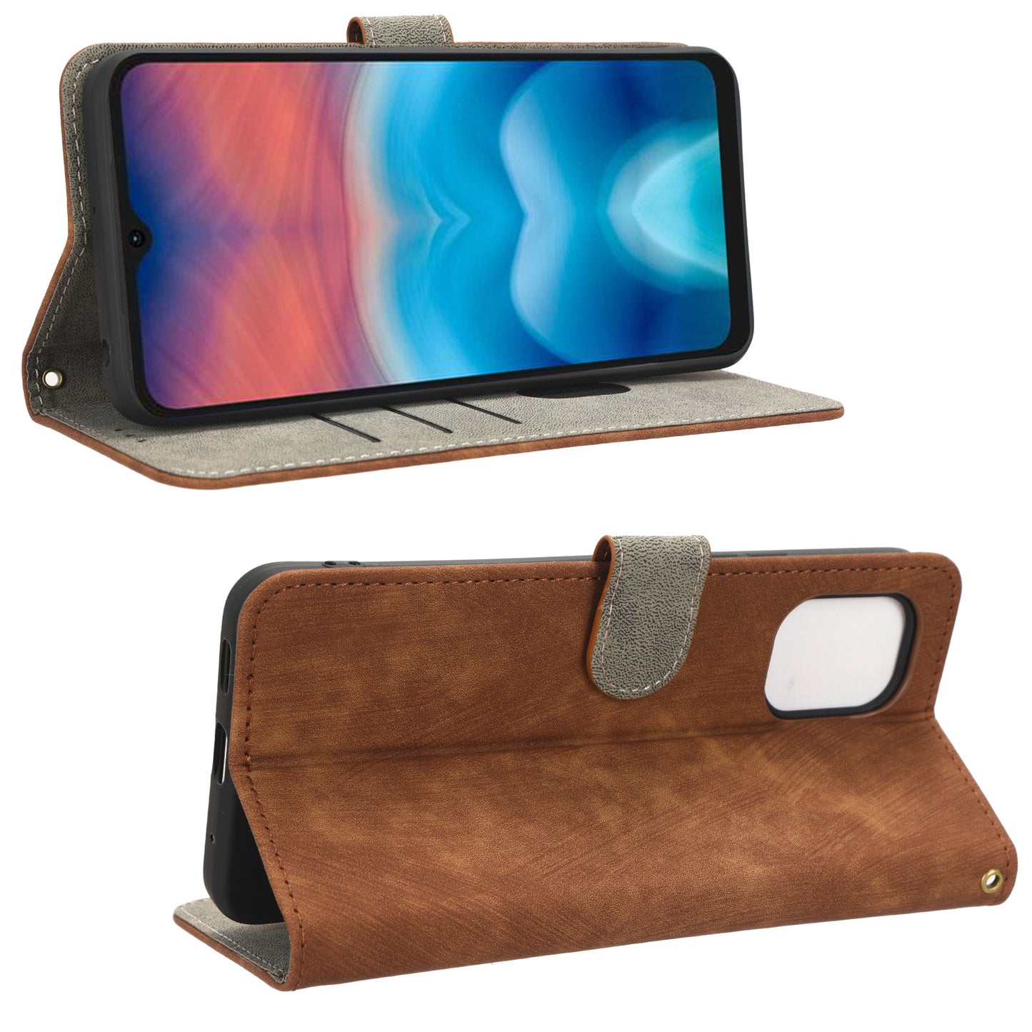 For Umidigi G1 / G1 Max Phone Stand Case PU Leather RFID Blocking Wallet Protective Cover with Strap